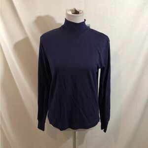 CG/CG Navy Long Sleeve Mock - Womens M, NWT, Bust 20”, Length 24”